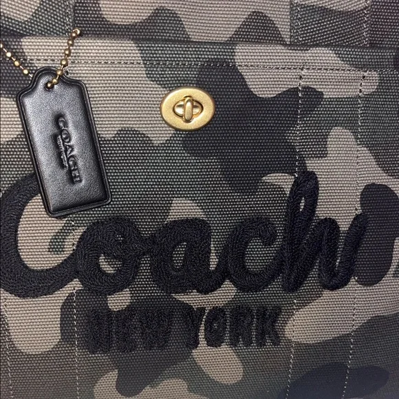 Coach Green and Black Camouflage Tote - Picture 10 of 10